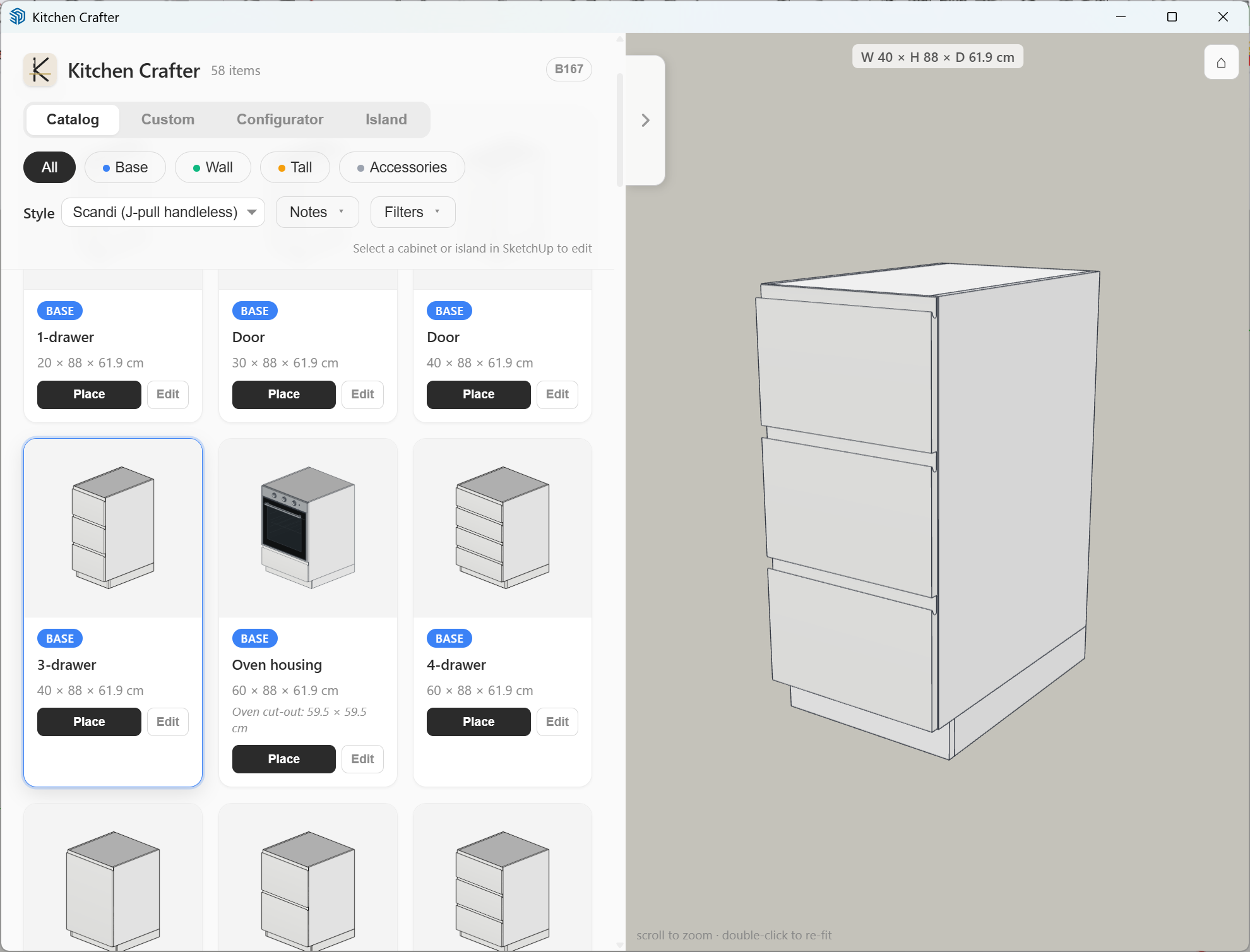 Kitchen Crafter SketchUp extension