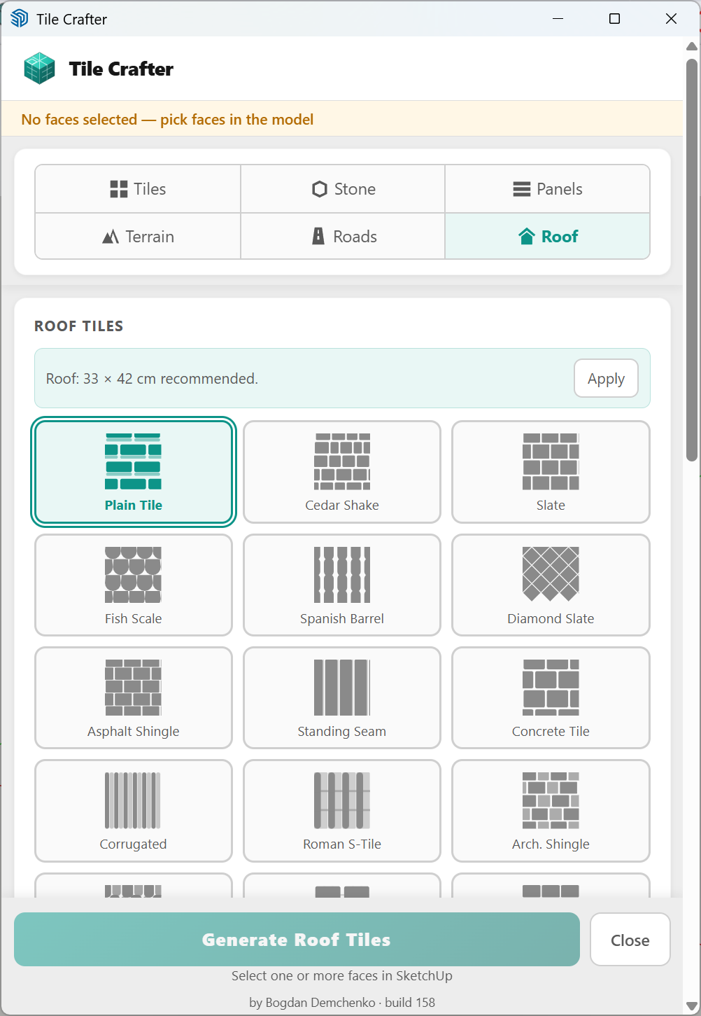 Tile Crafter SketchUp extension