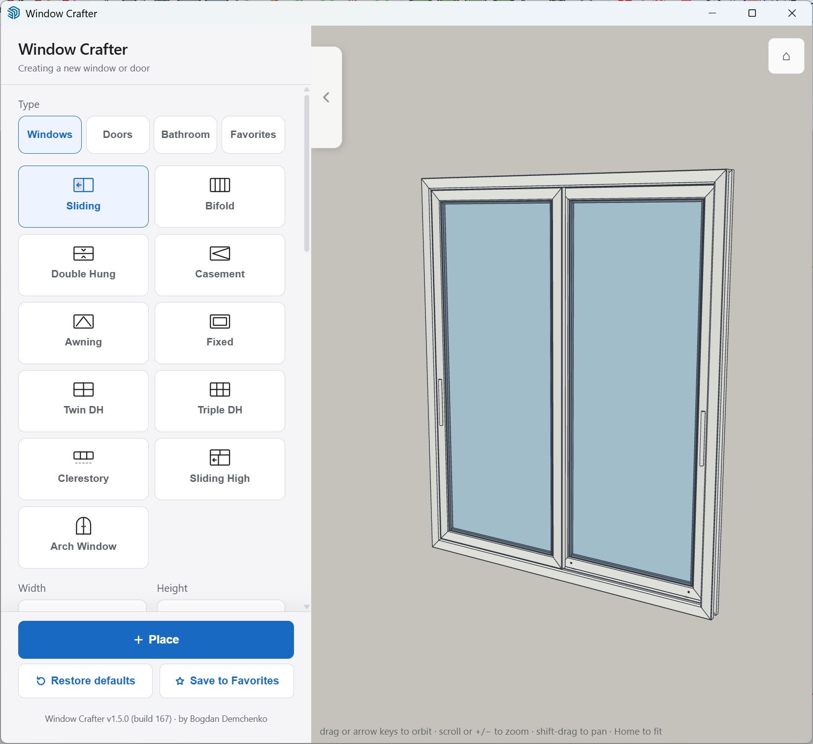 Window Crafter SketchUp extension